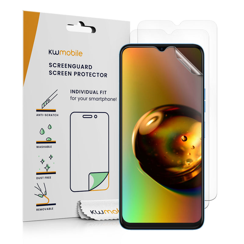 kwmobile 3x Displayschutzfolie kompatibel mit TECNO Spark 10 Folie - klare Schutzfolien Set in transparent Transparent  