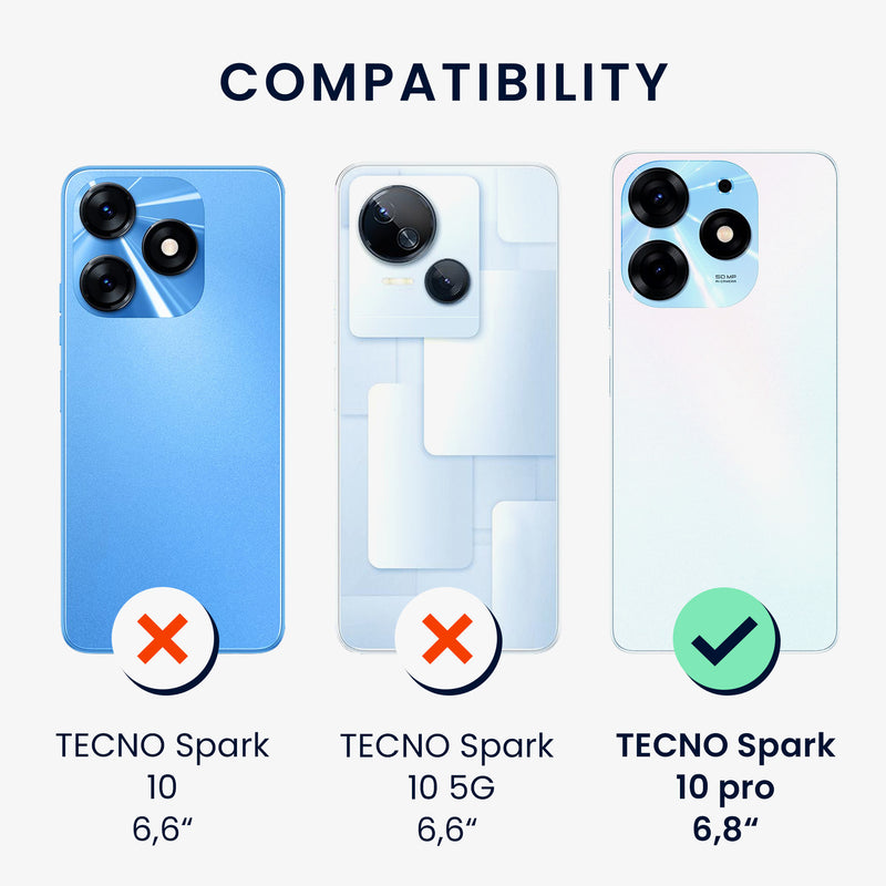TPU Case with Camera Protection for TECNO Spark 10 Pro in Matte Black