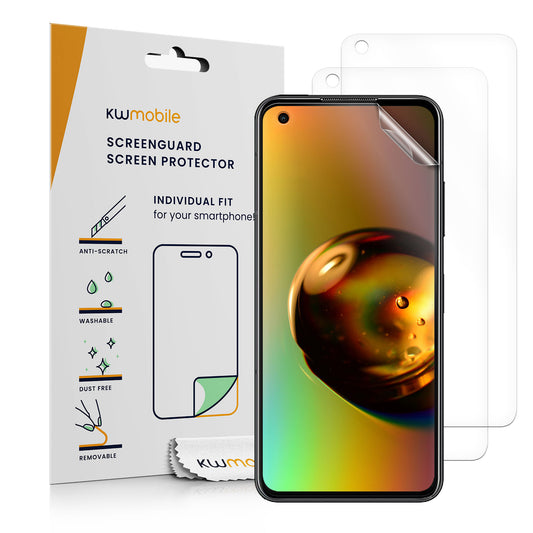 kwmobile 3x Displayschutzfolie kompatibel mit Asus Zenfone 10 Folie - klare Schutzfolien Set in transparent Transparent  