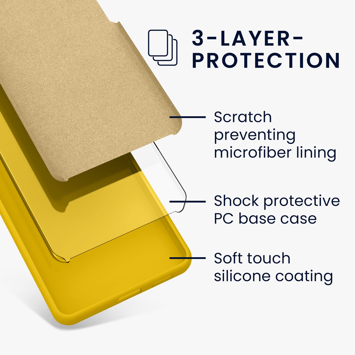 Rubberized Silicone Case for OnePlus Nord 3 5G in Radiant Yellow