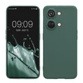 kwmobile Handyhülle kompatibel mit OnePlus Nord 3 5G Hülle - Handy Case aus weichem Silikon in Tannengrün Tannengrün  