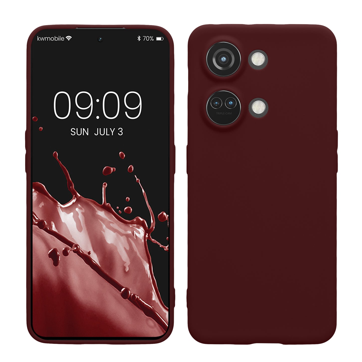 kwmobile Handyhülle kompatibel mit OnePlus Nord 3 5G Hülle - Handy Case aus weichem Silikon in Tawny Red Tawny Red  
