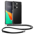 kwmobile Necklace Case kompatibel mit OnePlus Nord 3 5G Hülle - Silikon Cover mit Handykette - Band Handyhülle Transparent Schwarz Transparent  