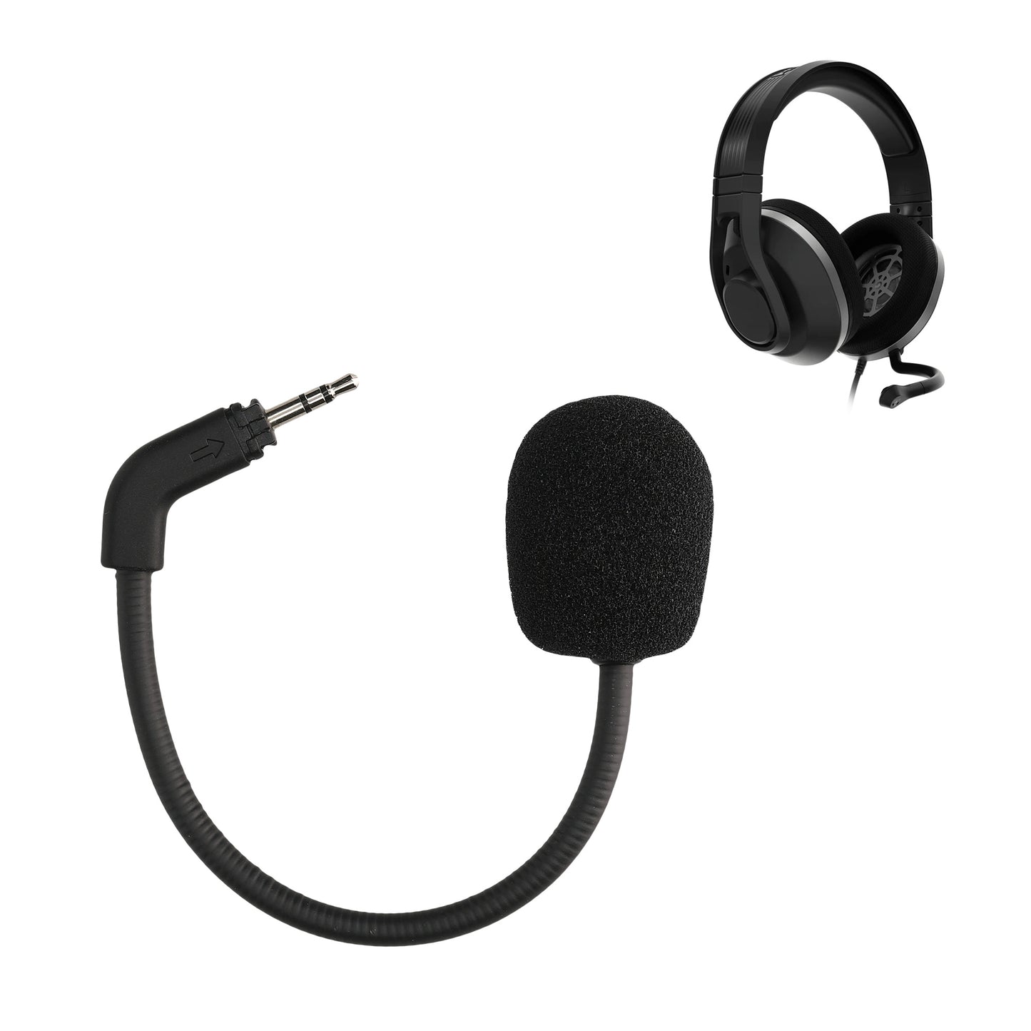 kwmobile Replacement Headphone Microphone compatible with TurtleBeach Recon 500 Headset - Gaming Headphones Microphone with 3.5mm Jack Plug