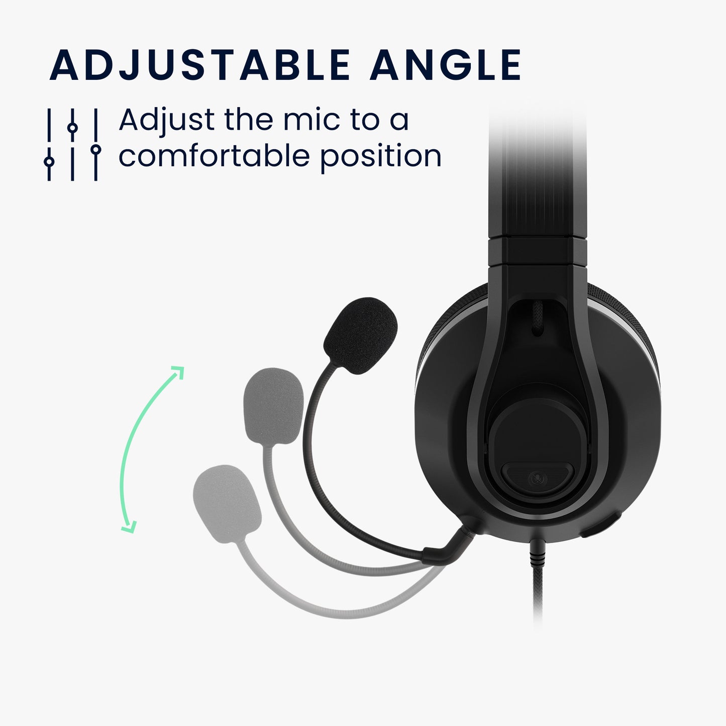 kwmobile Replacement Headphone Microphone compatible with TurtleBeach Recon 500 Headset - Gaming Headphones Microphone with 3.5mm Jack Plug