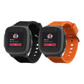 kwmobile Armband S kompatibel mit XPLORA X5 / X5 Play - 2x Fitnesstracker Sportarmband aus TPU und Silikon Schwarz  [dsg02]