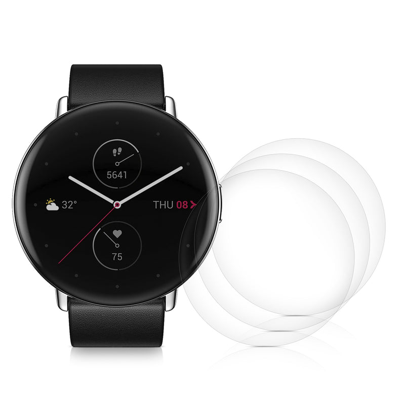kwmobile Screen Protector compatible with Amazfit Zepp E (Circle) Protective Film for Fitness Tracker Display Protection