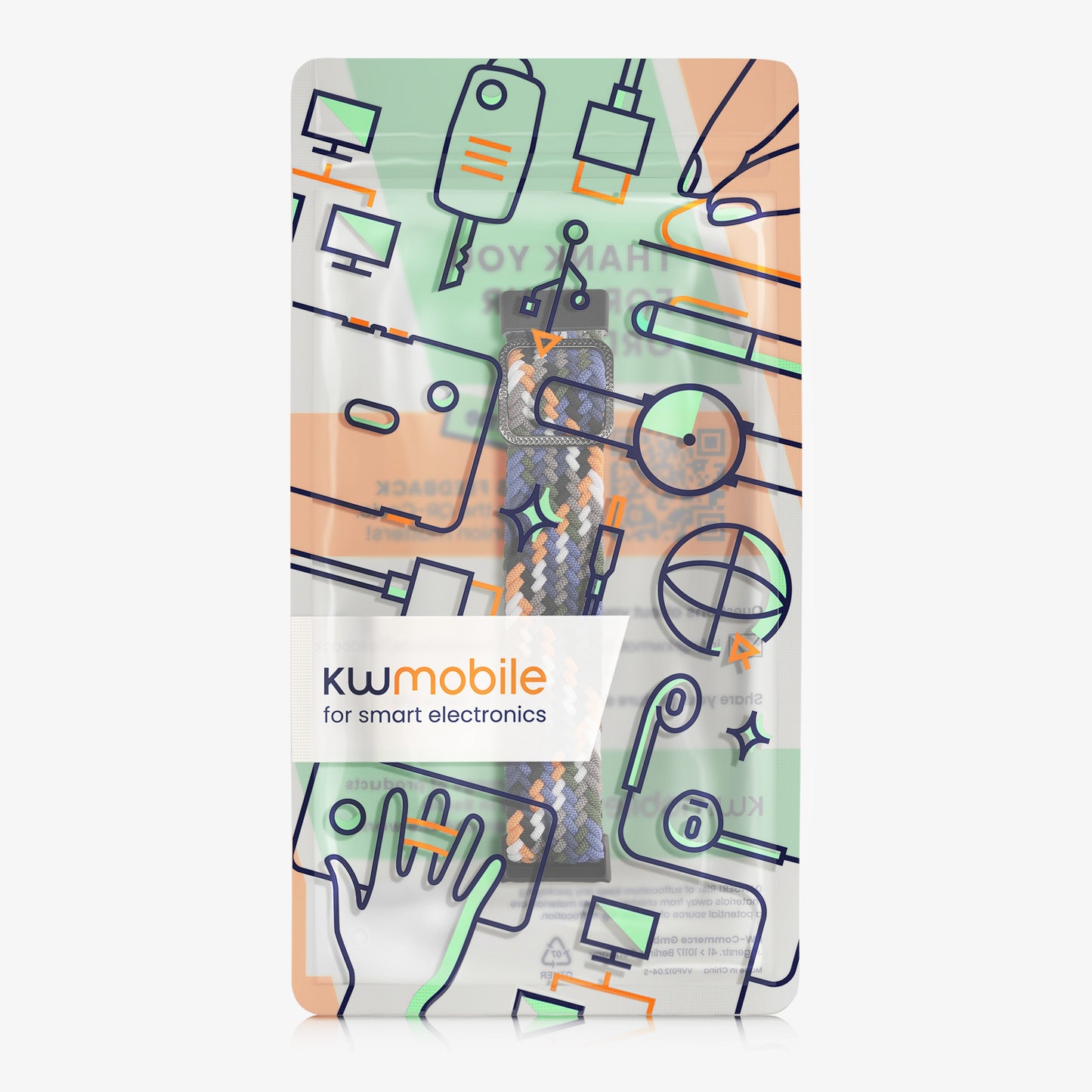 kwmobile Strap Compatible with Huawei Band 10 / 9 / 8 Fitness Tracker Sports Wristband Inside Dimensions from 14 - 22 cm
