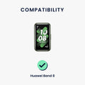 kwmobile Strap Compatible with Huawei Band 10 / 9 / 8 Fitness Tracker Sports Wristband Inside Dimensions from 14 - 22 cm