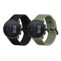 kwmobile 2x Uhrenarmband für Suunto 9 Peak Pro/ 9 peak / 5 peak / Vertical Armband - Fitnesstracker Band Set aus TPU Silikon - Ersatzarmband Smartwatch - Schwarz Pastellgrün Schwarz  [dsg01]