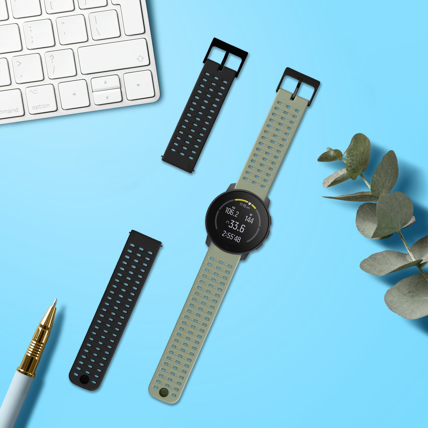 kwmobile Watch Strap for Suunto 9 Peak Pro/9 Peak/5 Peak/Vertical Fitness Tracker Band Set Replacement Strap Smartwatch