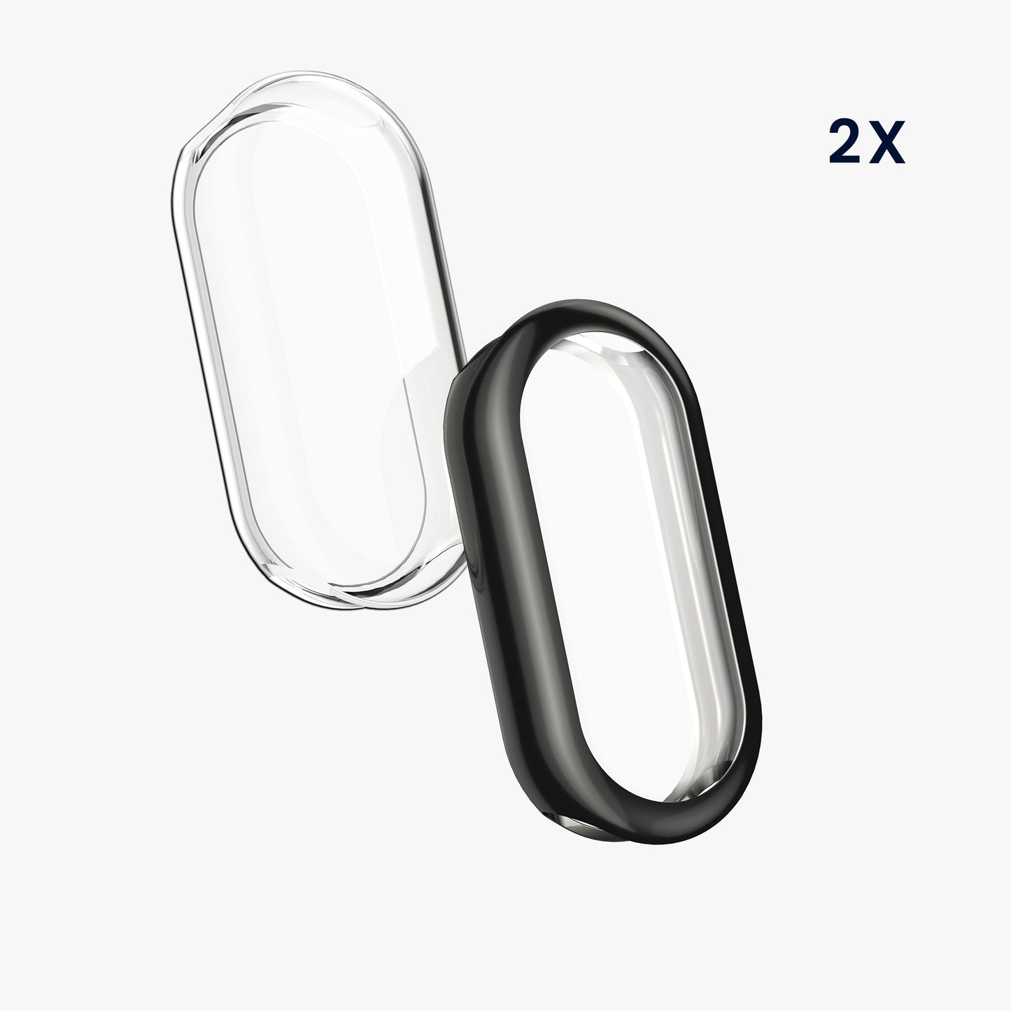 kwmobile Protective Case for Xiaomi Mi Band 8 Fullbody Display Cover Set
