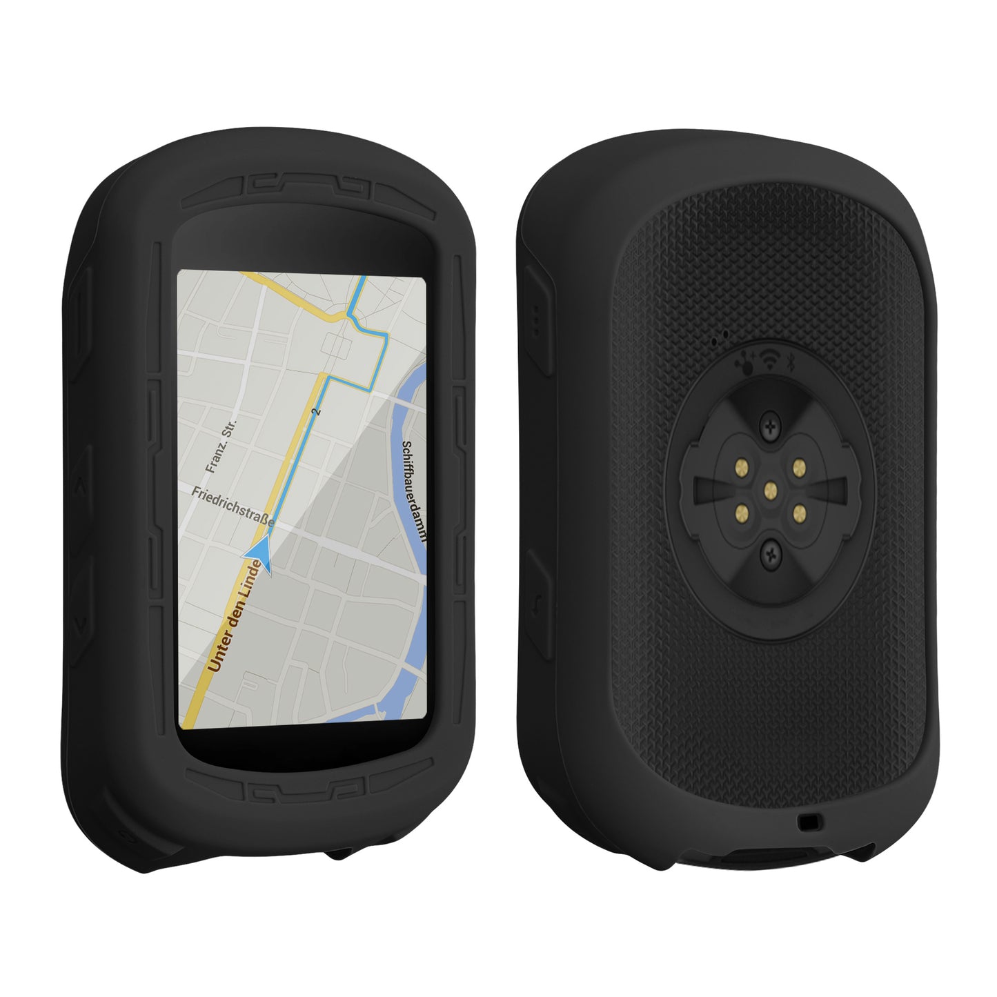 kwmobile Hülle kompatibel mit Garmin Edge 840 / Edge 540 - Silikon GPS Fahrrad Case Schutzhülle - in Schwarz Schwarz  