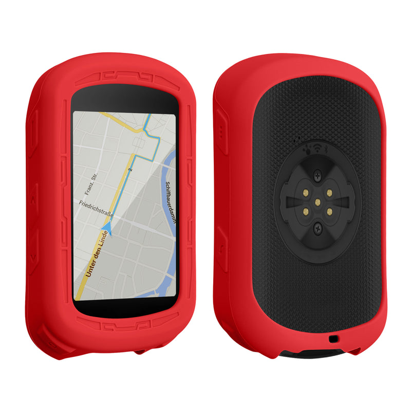kwmobile Hülle kompatibel mit Garmin Edge 840 / Edge 540 - Silikon GPS Fahrrad Case Schutzhülle - in Rot Rot  