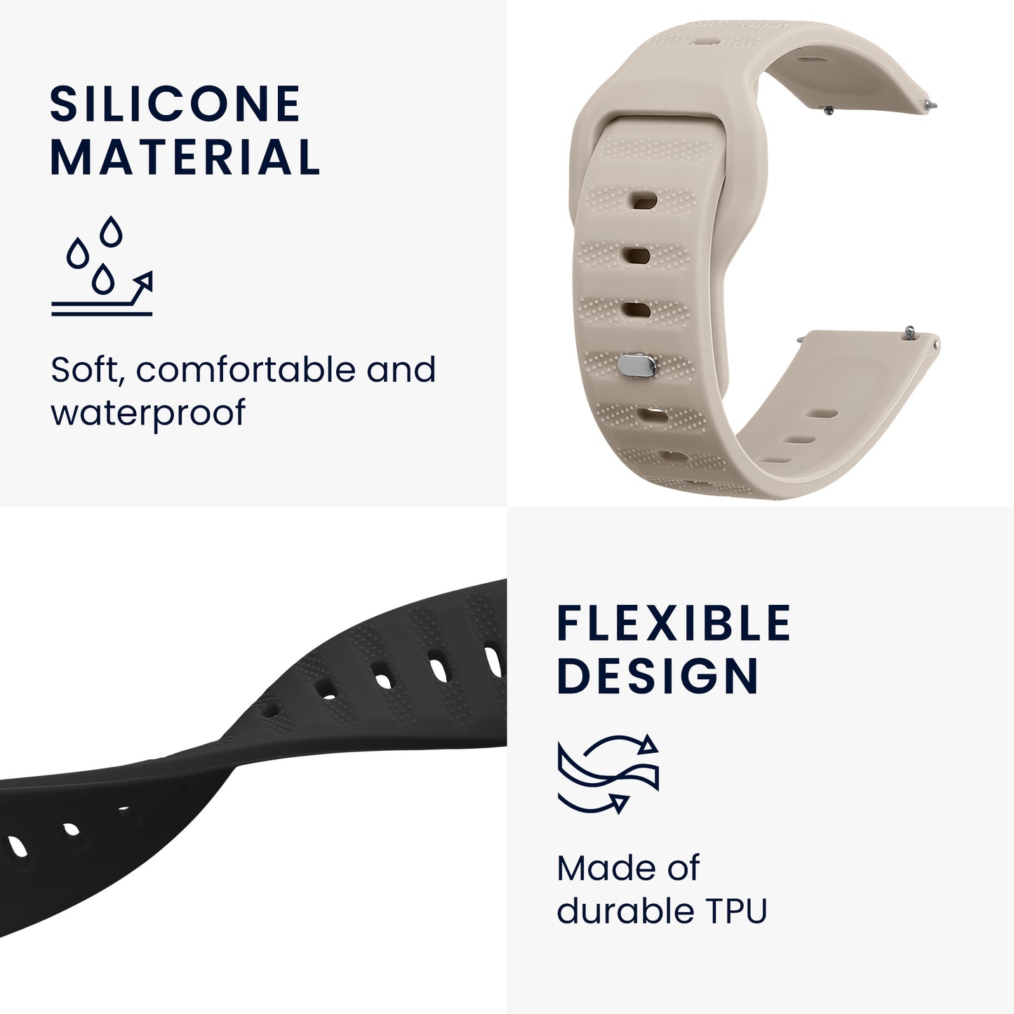 kwmobile Watch Strap for Garmin Venu Sq Music / Sq Strap - Fitness Tracker Band Set Replacement Strap Smartwatch