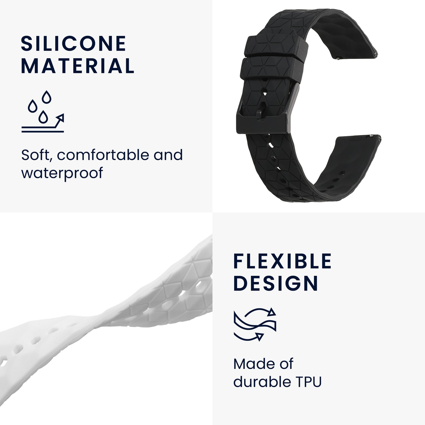kwmobile Watch Strap for COROS PACE 2 / APEX Strap Fitness Tracker Band Set Replacement Strap Smartwatch
