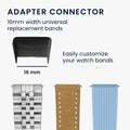 16mm Metal Adapter Set for Watch Straps