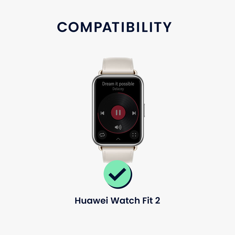 kwmobile Metal Adapter with 20mm Band Width Compatible with Huawei Watch Fit 2 Watch Strap Smartwatch Band Connector Adapter Set