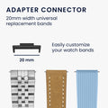 kwmobile Metal Adapter with 20mm Band Width Compatible with Huawei Watch Fit 2 Watch Strap Smartwatch Band Connector Adapter Set