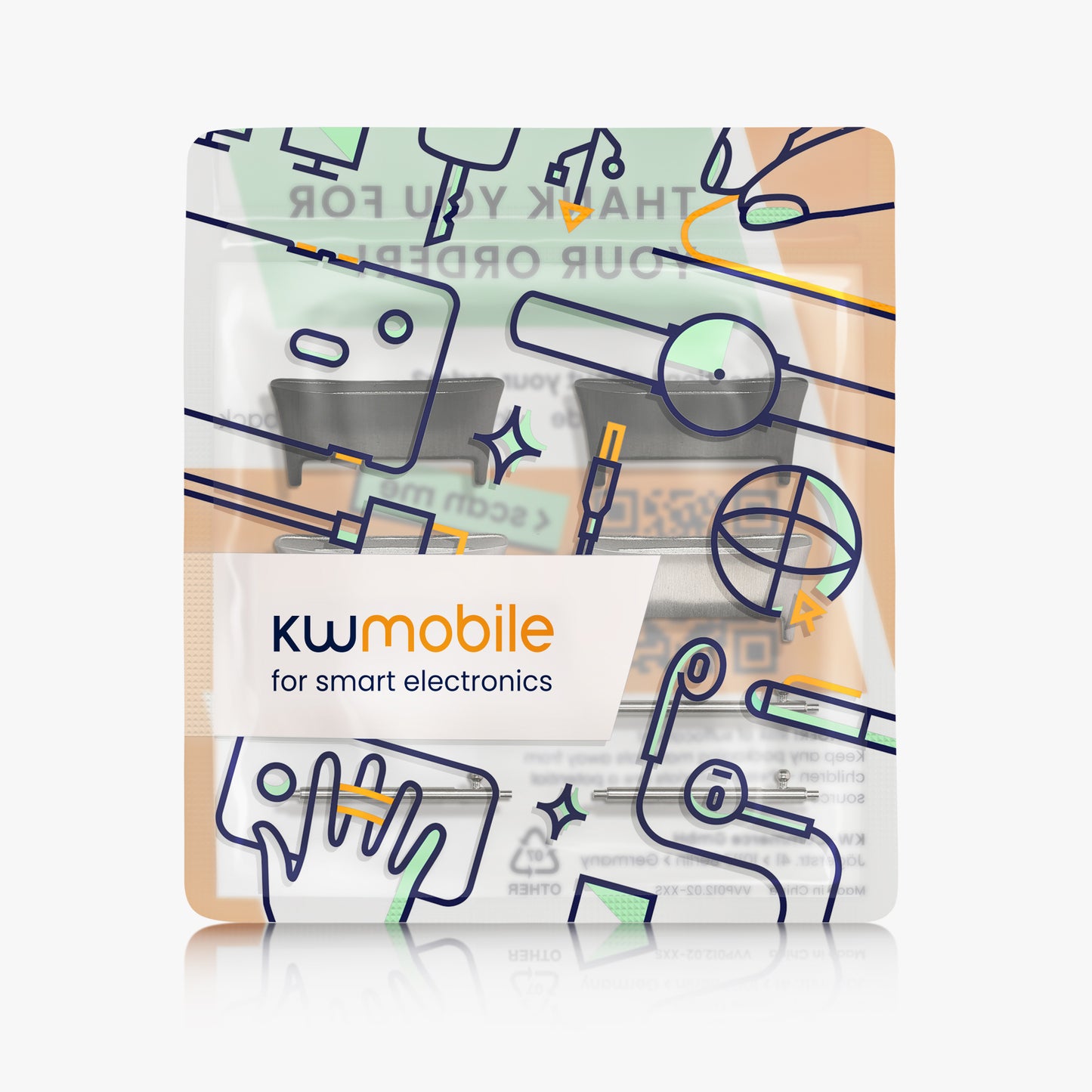 kwmobile Metal Adapter with 20mm Band Width Compatible with Xiaomi Redmi Watch 3 Watch Strap Smartwatch Bracelet Connection Adapter Set