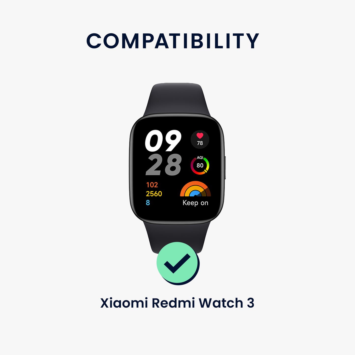 kwmobile Metal Adapter with 20mm Band Width Compatible with Xiaomi Redmi Watch 3 Watch Strap Smartwatch Bracelet Connection Adapter Set