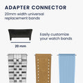 kwmobile Metal Adapter with 20mm Band Width Compatible with Xiaomi Redmi Watch 3 Watch Strap Smartwatch Bracelet Connection Adapter Set