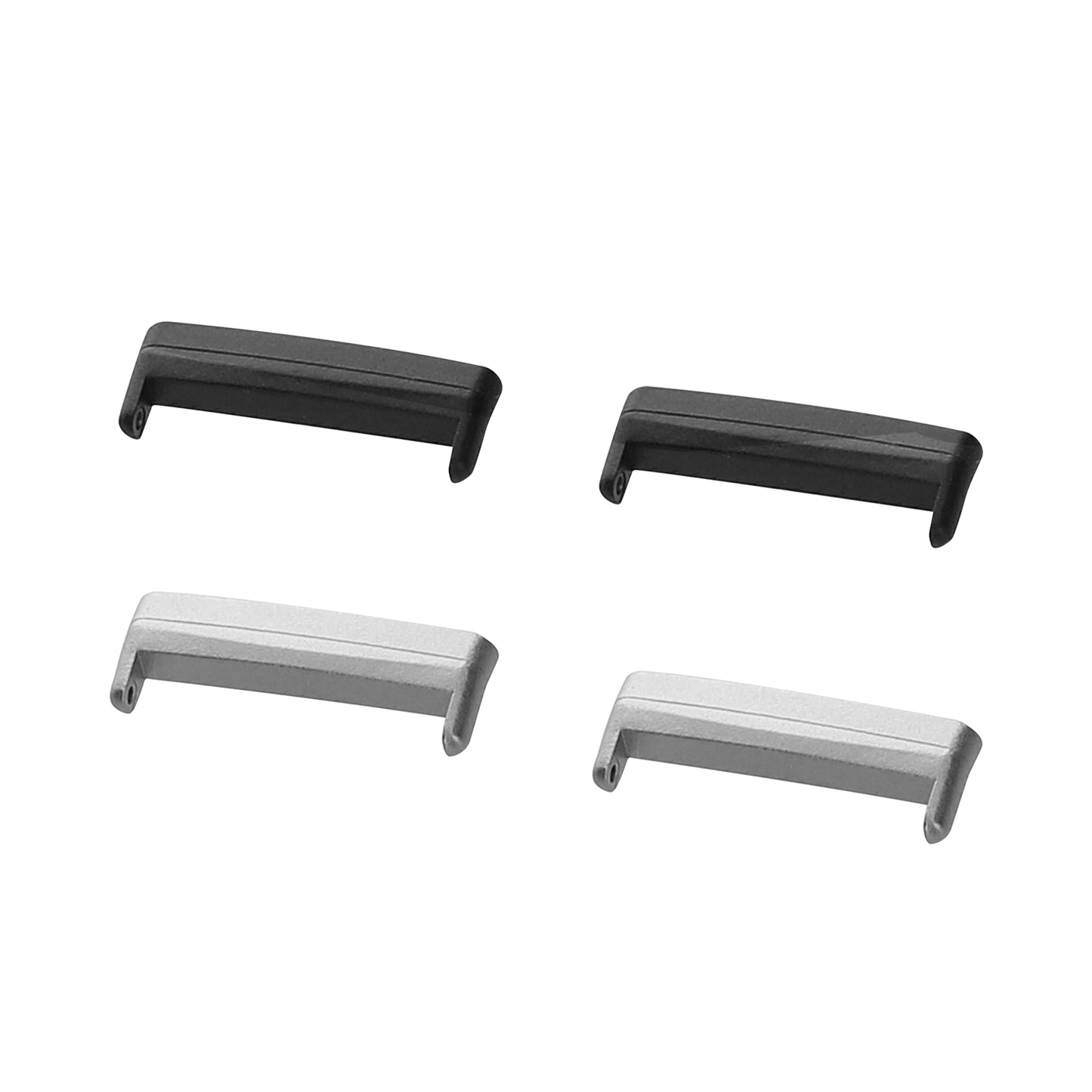 kwmobile Metal Adapter with 20mm Band Width Compatible with Fitbit Versa 4 / Sense 2 / Versa 3 / Sense Smartwatch Strap - Smartwatch Band Connector Adapter Set