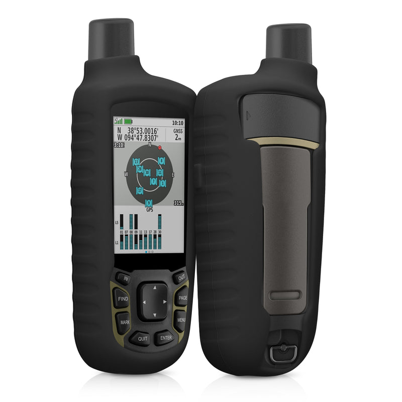 kwmobile Hülle kompatibel mit Garmin GPSMAP 65 / 62 / 62S / 62SC - Schutzhülle für GPS Handgerät in Schwarz Schwarz  