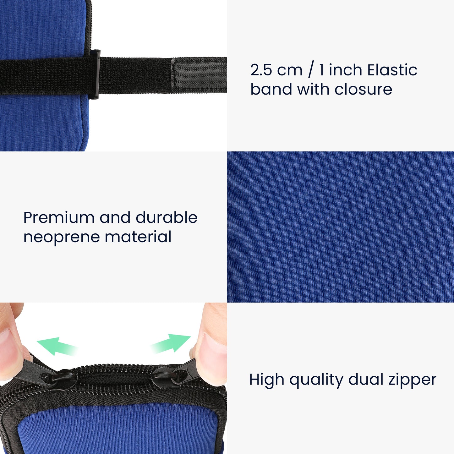 kwmobile Tumbler Water Bottle Bag Carrying Case for Water Bottles Small Protective Pouch with Zipper and Elastic Strap