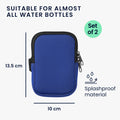 kwmobile Tumbler Water Bottle Bag Carrying Case for Water Bottles Small Protective Pouch with Zipper and Elastic Strap