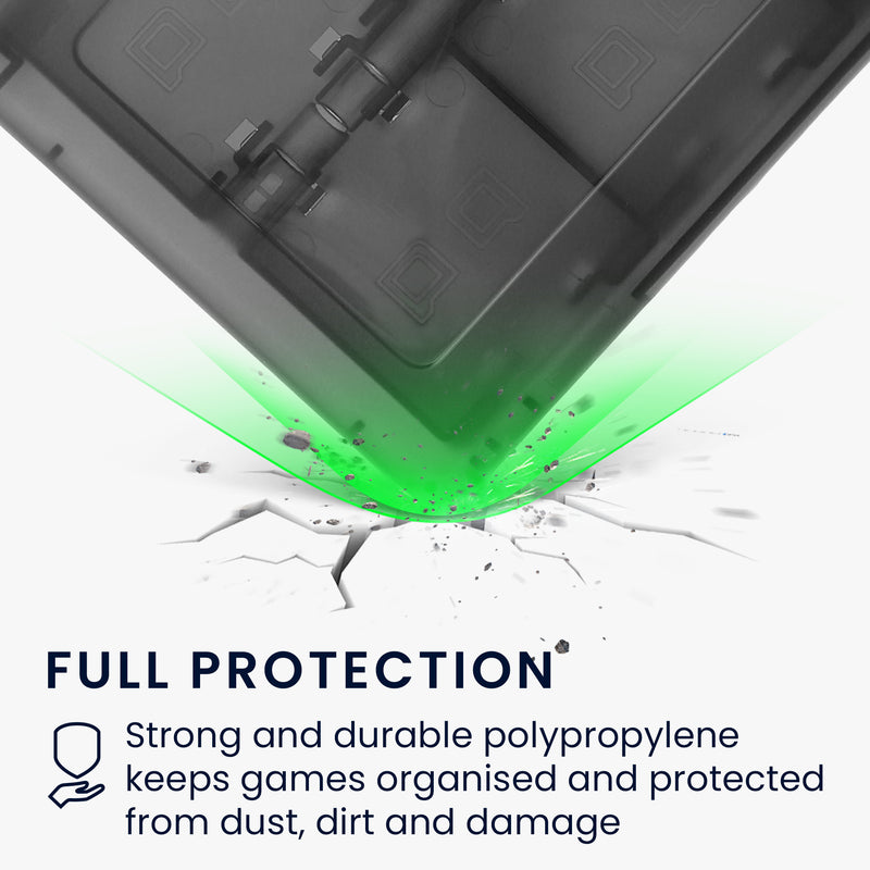 kwmobile Storage Case for Game Cartridges compatible with Nintendo 3DS Box - Game Holder for up to 22 Games and Accessories