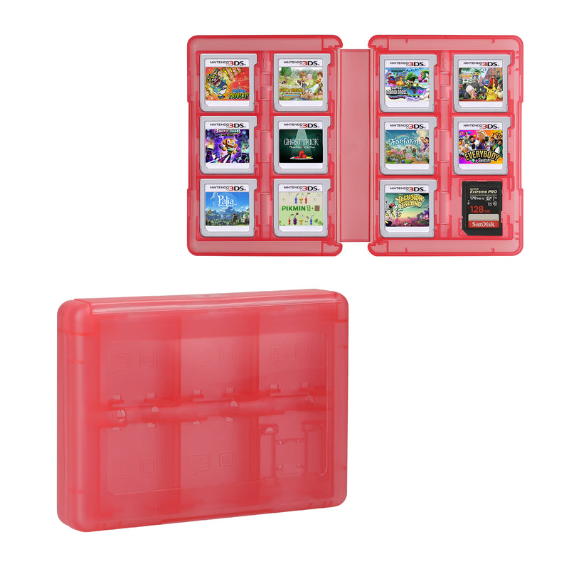 kwmobile Aufbewahrungsbox für Spiel-Kartuschen kompatibel mit Nintendo 3DS Box - Spiele Hülle für bis zu 22 Spiele und Zubehör - Altrosa Altrosa  