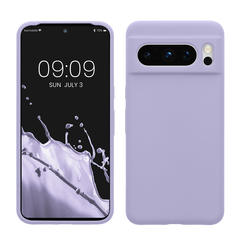 kwmobile Handyhülle für Google Pixel 8 Pro Hülle, für Pixel 8 Pro Case - Hülle Silikon - kabelloses Laden - Lavendel Lavendel  