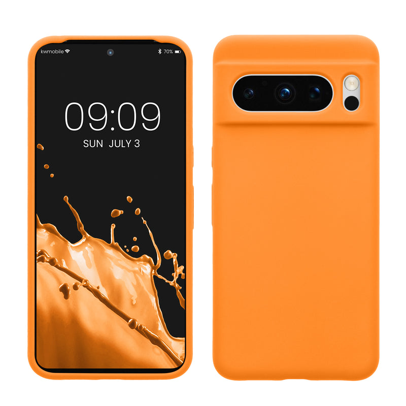 kwmobile Handyhülle für Google Pixel 8 Pro Hülle, für Pixel 8 Pro Case - Hülle Silikon - kabelloses Laden - Fruity Orange Fruity Orange  