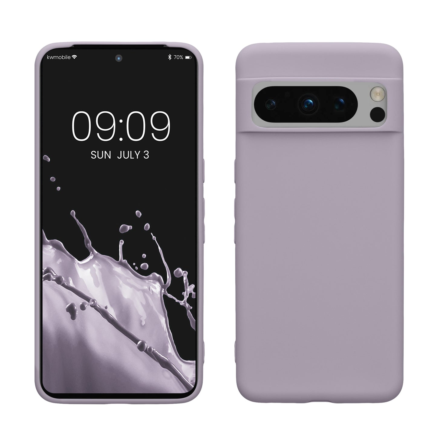 kwmobile Hülle kompatibel mit Google Pixel 8 Pro Hülle - weiches TPU Silikon Case - Cover geeignet für kabelloses Laden - Lavendel Lavendel  