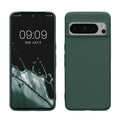 kwmobile Hülle kompatibel mit Google Pixel 8 Pro Hülle - weiches TPU Silikon Case - Cover geeignet für kabelloses Laden - Blaugrün Blaugrün  