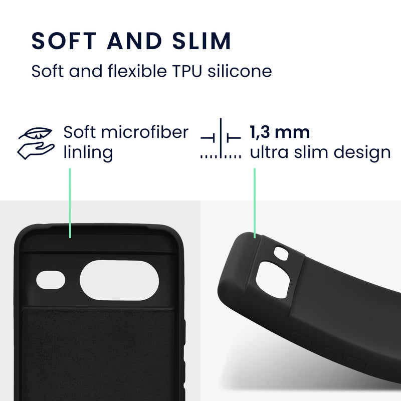 kwmobile Slim Case Compatible with Google Pixel 8 Case - Silicone Phone Cover