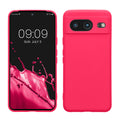 kwmobile Slim Case kompatibel mit Google Pixel 8 Hülle - Handyhülle aus Silikon in Neon Pink Neon Pink  