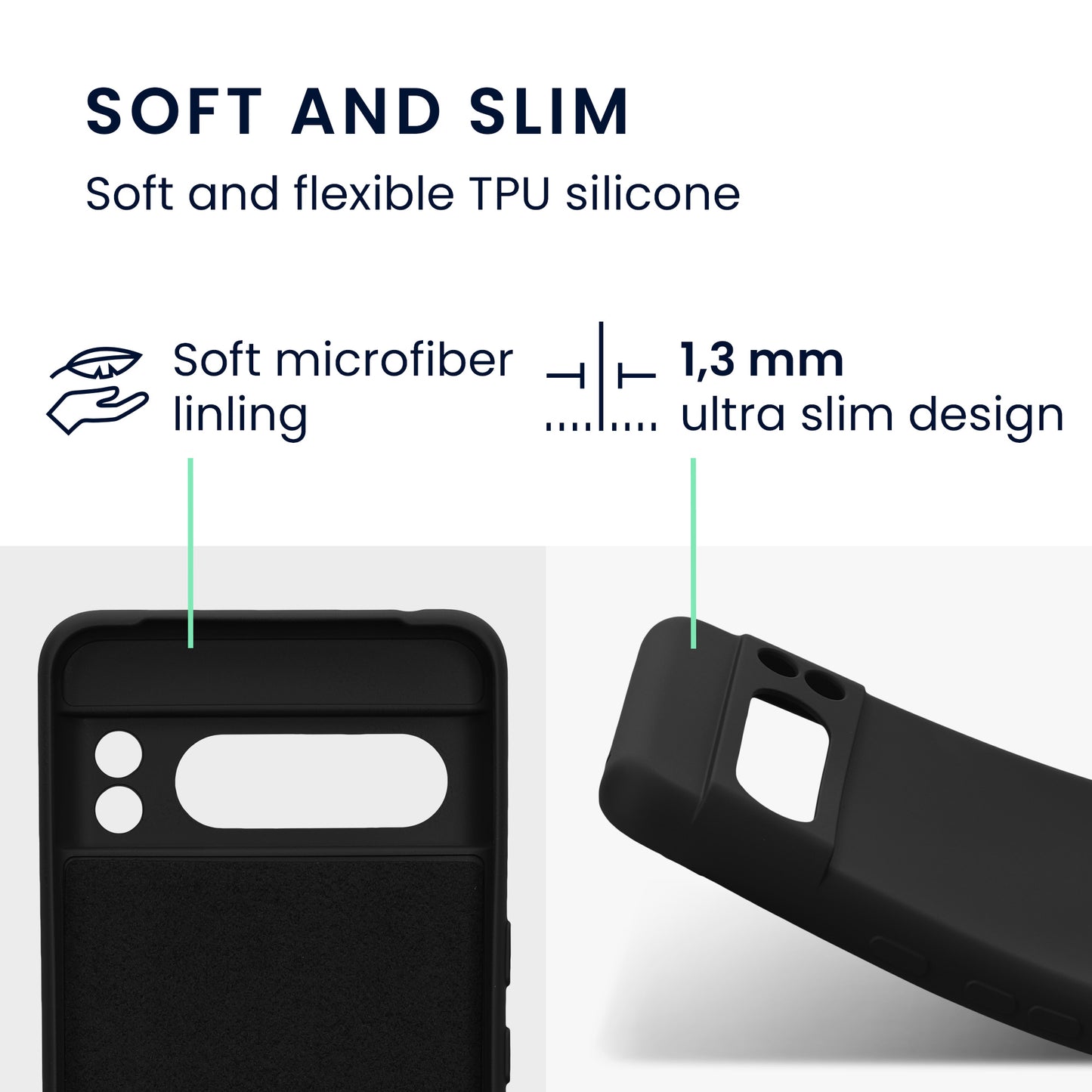 kwmobile Slim Case Compatible with Google Pixel 8 Pro Cover