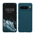 kwmobile Slim Case kompatibel mit Google Pixel 8 Pro Hülle - Handyhülle aus Silikon in Petrol matt Petrol matt  