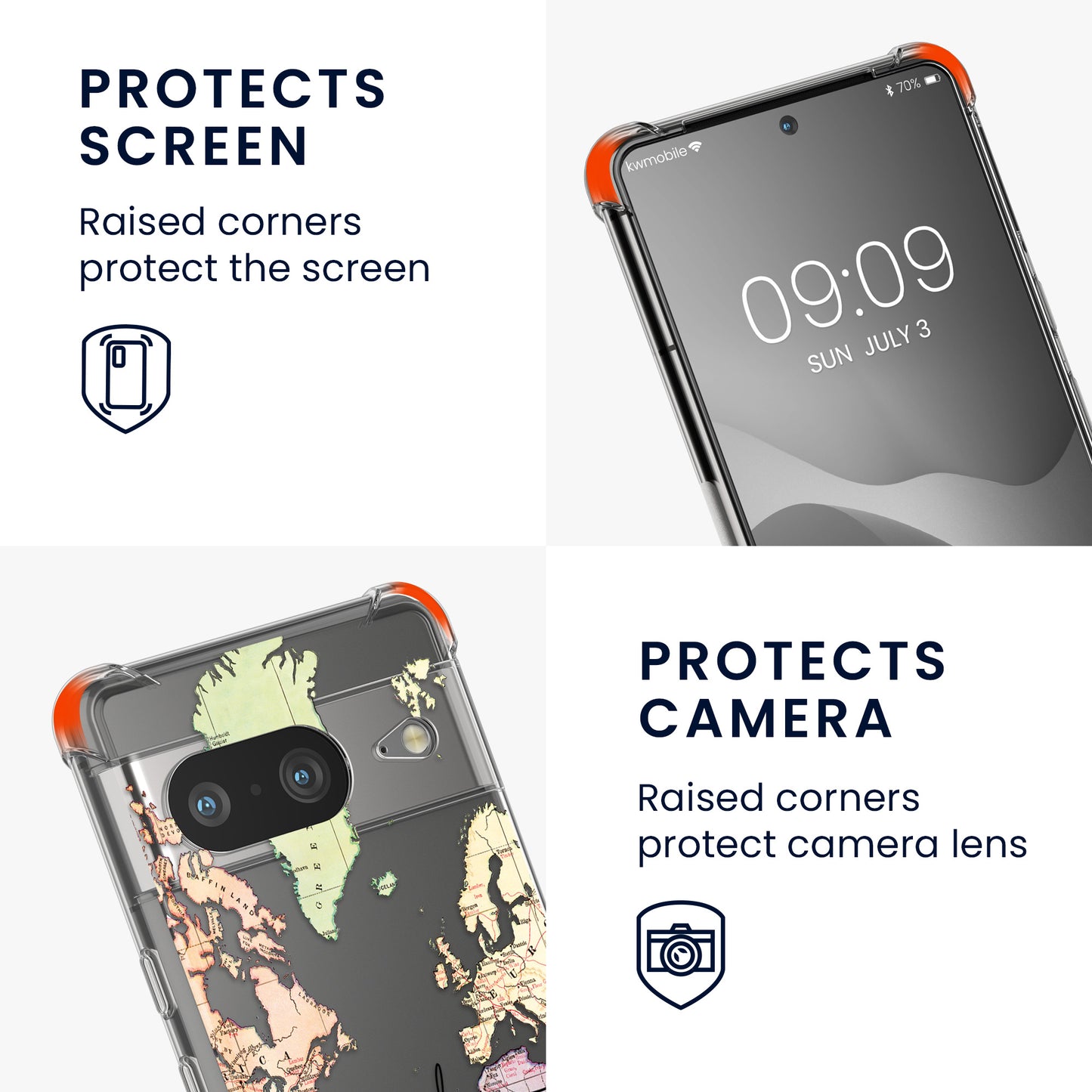 kwmobile Necklace Case Compatible with Google Pixel 8 Case