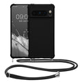 kwmobile Necklace Case Compatible with Google Pixel 8 Pro - Silicone Cover with Lanyard - Protective Case