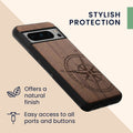 kwmobile Case Compatible with Google Pixel 8 Pro Phone Cover TPU Phone Case Compass Vintage
