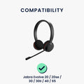 2x Earpads for Jabra Evolve 20 / 20se / 30 / 30II / 40 / 65