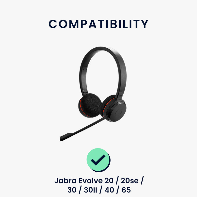 2x Earpads for Jabra Evolve 20 / 20se / 30 / 30II / 40 / 65