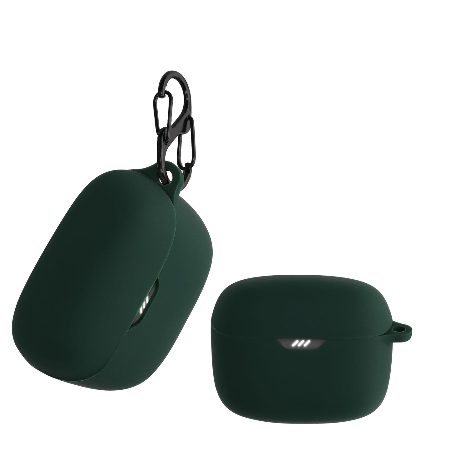 kwmobile Hülle kompatibel mit JBL Tune Buds Hülle - Kopfhörer Case - TPU Silikon Cover - Schutzhülle in Dunkelgrün Dunkelgrün  