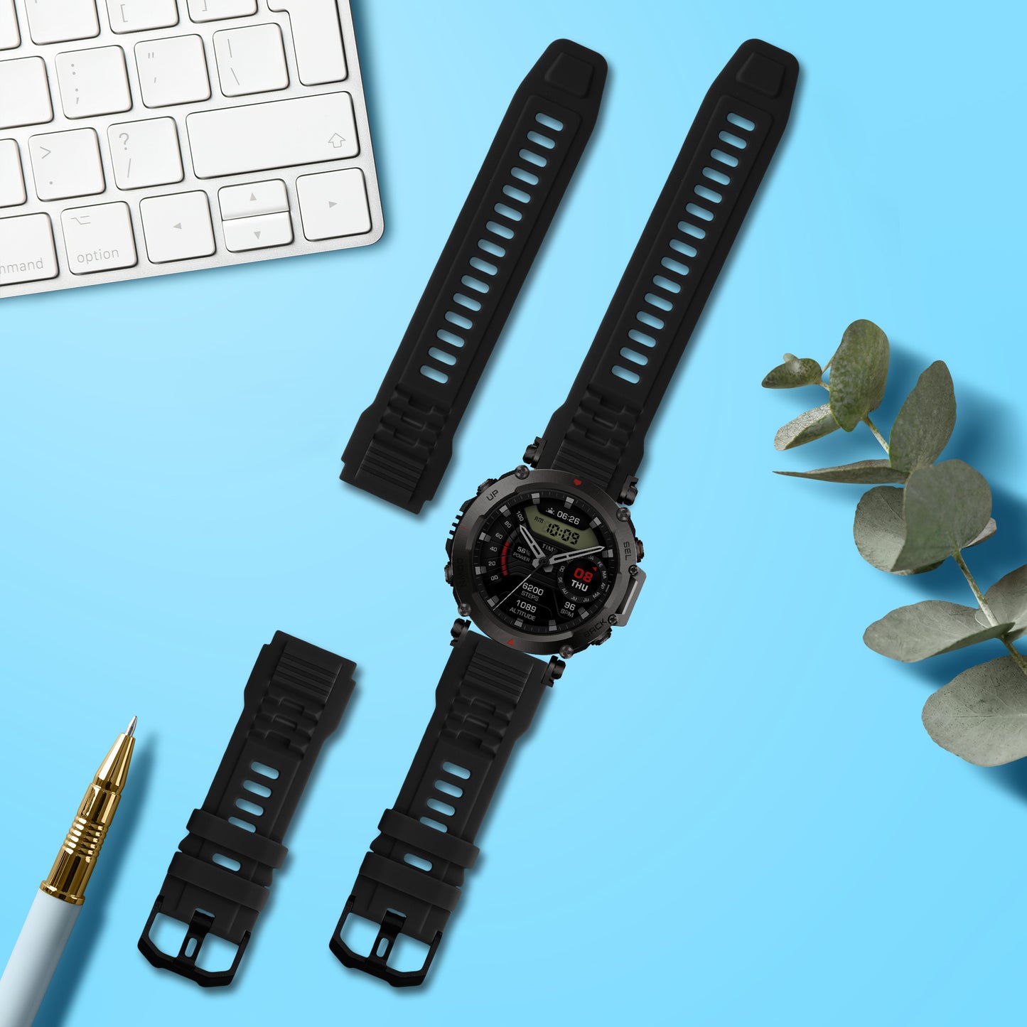 kwmobile Watch Strap for Garmin T-Rex Ultra Wristband Fitness Tracker Band Set Replacement Strap Smartwatch