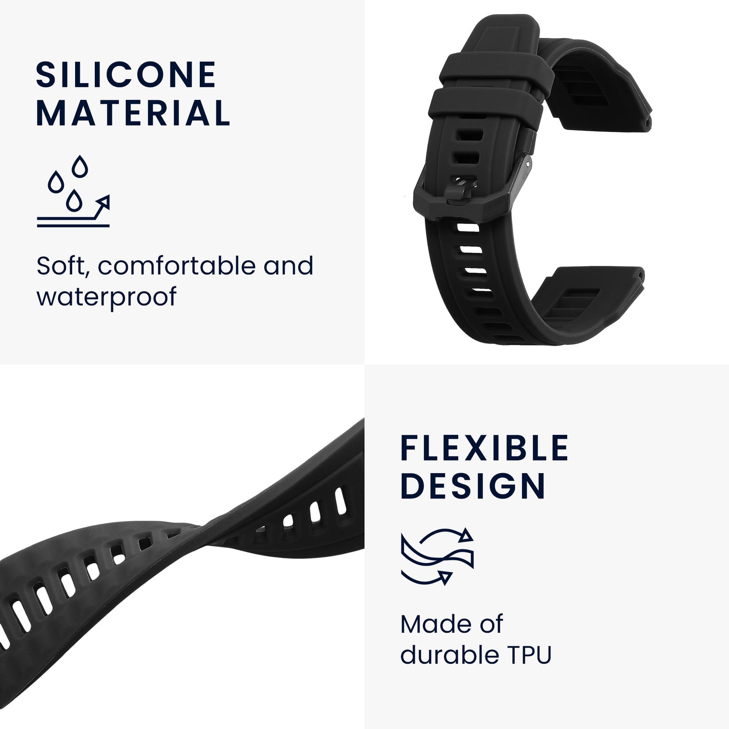 kwmobile Watch Strap for Garmin T-Rex Ultra Wristband Fitness Tracker Band Set Replacement Strap Smartwatch