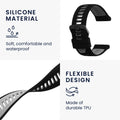 kwmobile Silicone Watch Strap for Garmin Forerunner 965 / 955 / 945 / 745 Strap Replacement Band for Fitness Tracker Smartwatch