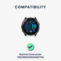 kwmobile Silicone Watch Strap for Garmin Forerunner 965 / 955 / 945 / 745 Strap Replacement Band for Fitness Tracker Smartwatch